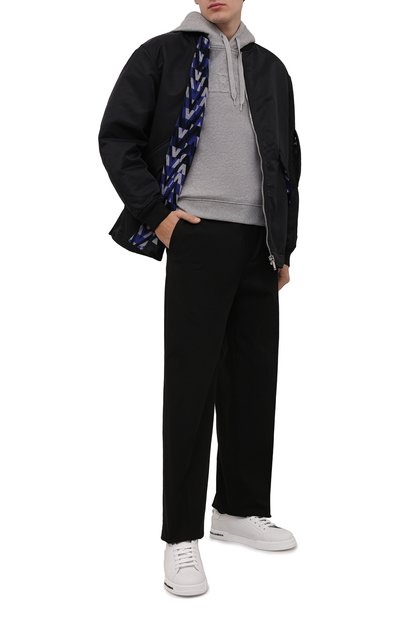 Хлопковое худи VALENTINO серого цвета по цене 77400 руб., арт. XV3MF21D84D, фото 2 Хлопковое худи VALENTINO, арт. XV3MF21D84D, фото 2