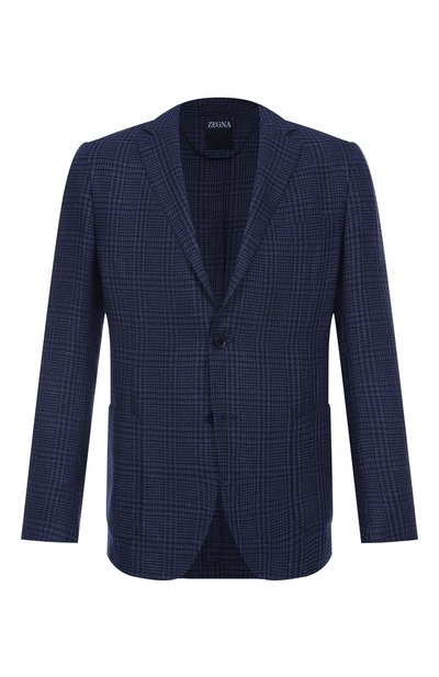 Мужской пиджак из шелка и шерсти ZEGNA, арт. 1D7SG0/916702A9