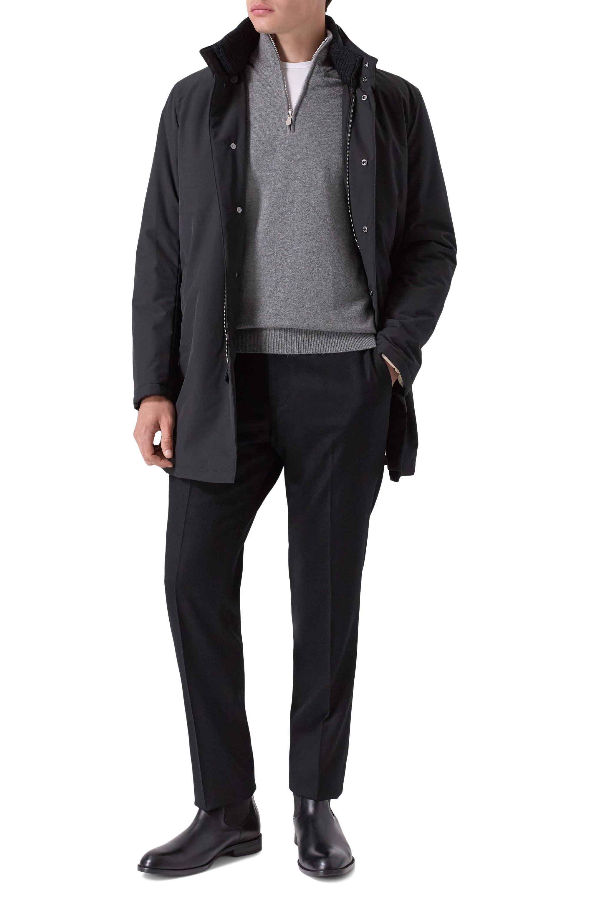 Кожаные челси tayil BOSS черного цвета по цене 29950 руб., арт. 50552489, фото 2 Кожаные челси tayil BOSS, арт. 50552489, фото 2