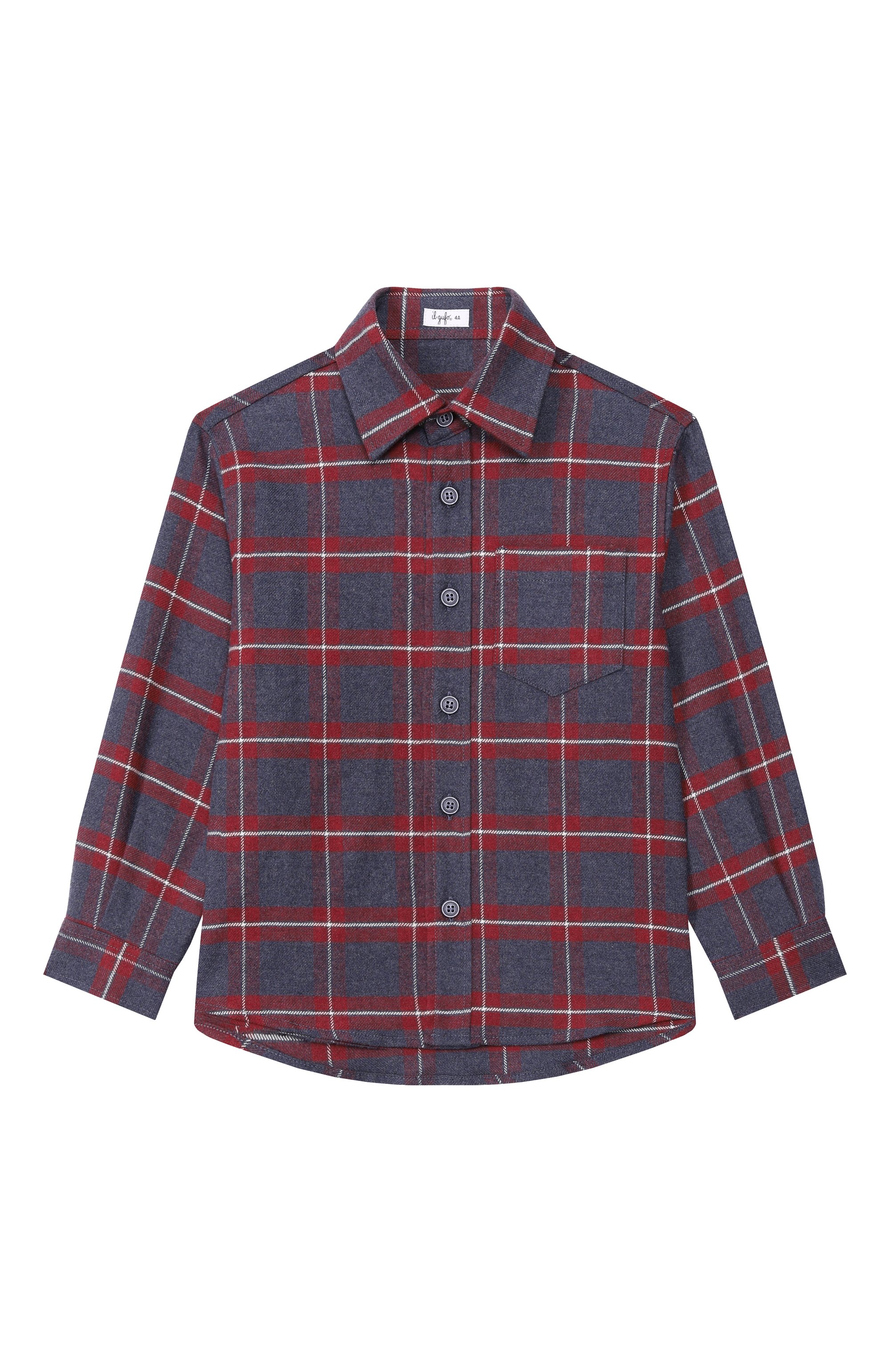 Хлопковая рубашка IL GUFO, арт. A25GCL0010C3165/5-8, фото 1