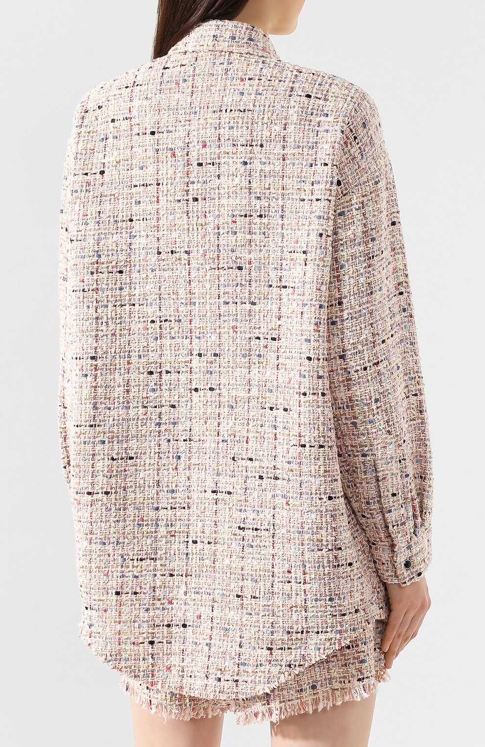 Твидовая рубашка IRO светло-розового цвета по цене 59950 руб., арт. WP100ARTYN, фото 4 Твидовая рубашка IRO, арт. WP100ARTYN, фото 4