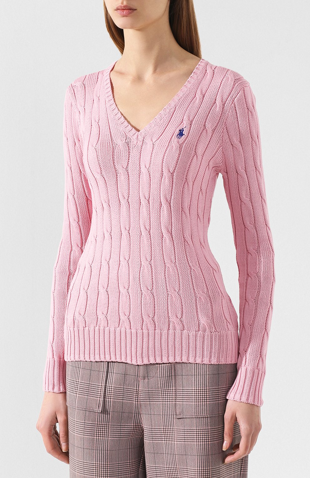 Хлопковый пуловер POLO RALPH LAUREN розового цвета по цене 19650 руб., арт. 211580008/0S191C09, фото 3 Хлопковый пуловер POLO RALPH LAUREN, арт. 211580008/0S191C09, фото 3