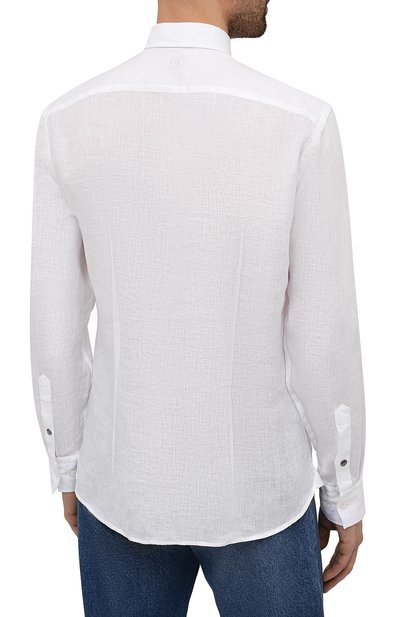 Льняная рубашка BOGNER белого цвета по цене 21800 руб., арт. 58712973, фото 4 Льняная рубашка BOGNER, арт. 58712973, фото 4