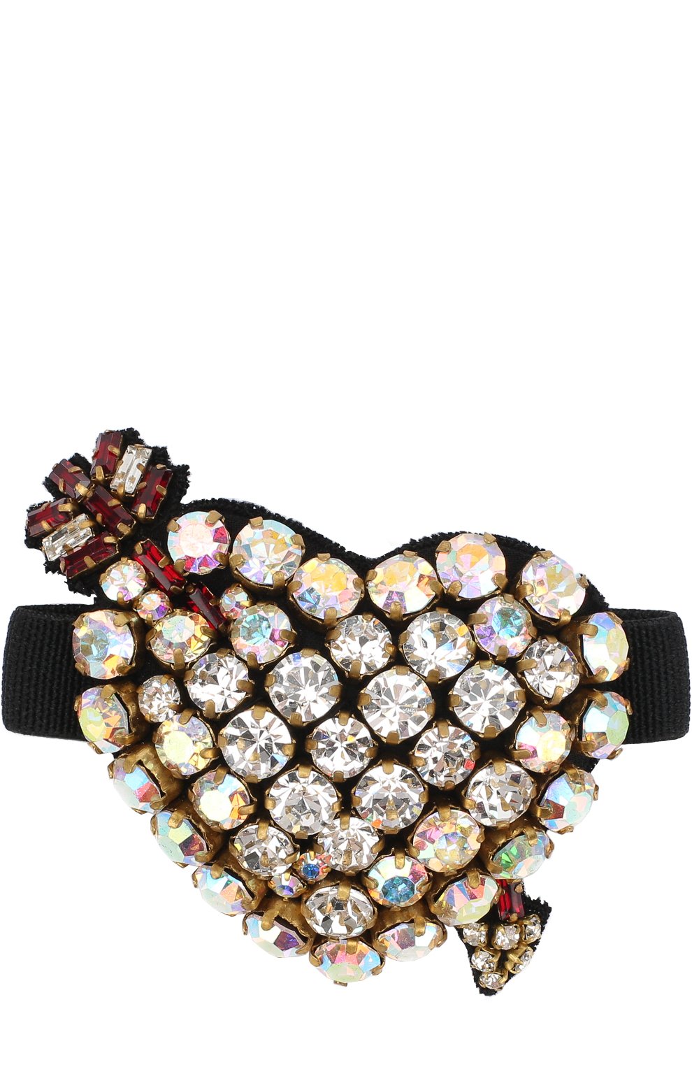 Кожаные туфли с брошью на шпильке GUCCI, арт. 496593/C9D00, фото 6