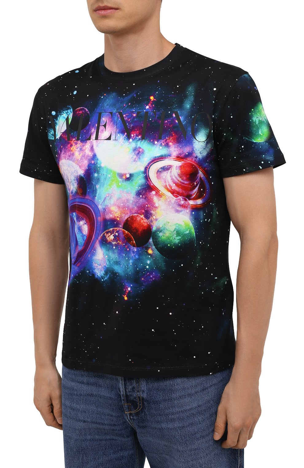 Хлопковая футболка VALENTINO черного цвета по цене 74600 руб., арт. WV3MG10V7L9, фото 3 Хлопковая футболка VALENTINO, арт. WV3MG10V7L9, фото 3