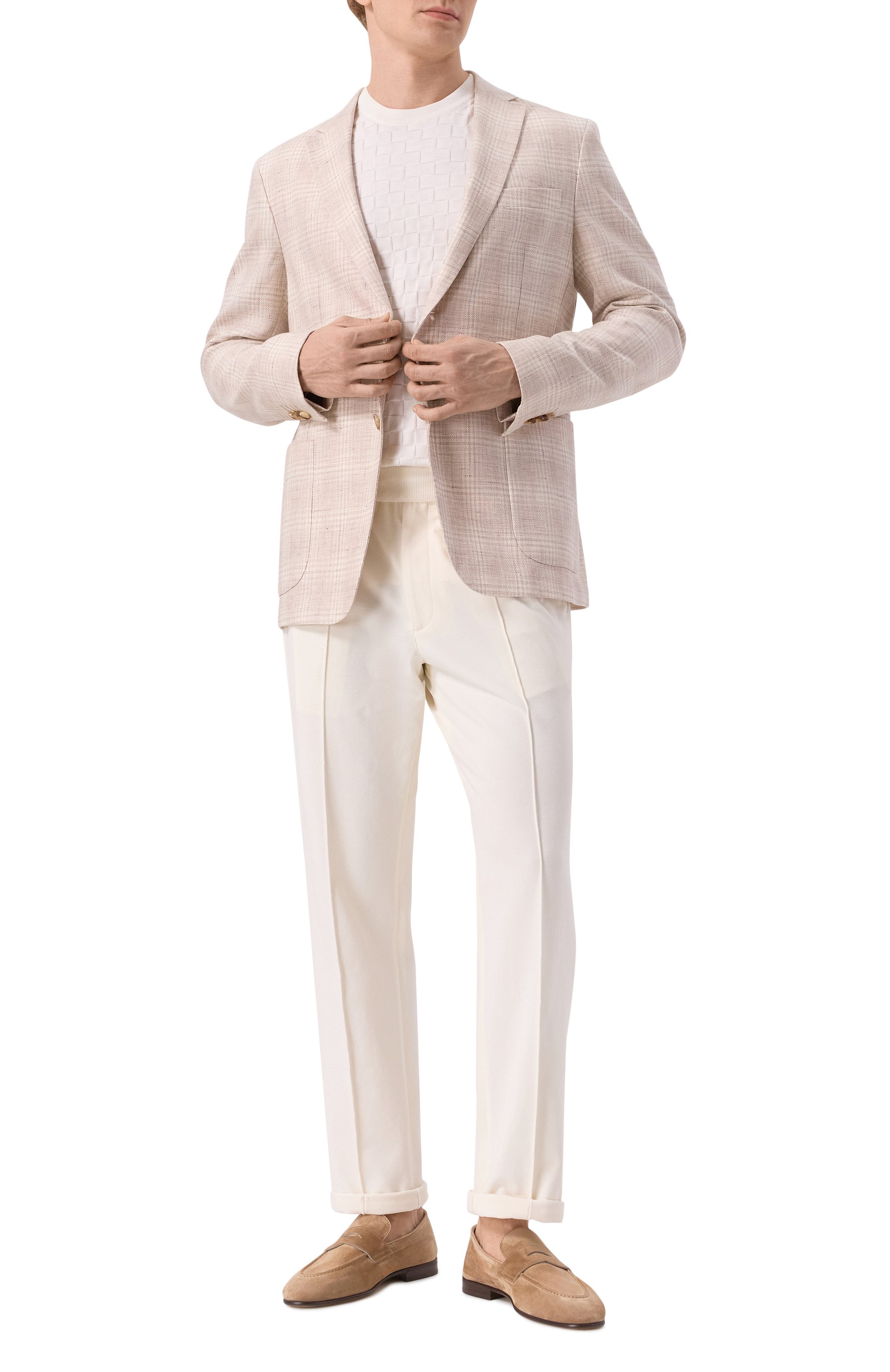 Пиджак изо льна и хлопка ZEGNA, арт. 1DNMG0/976704A9, фото 2