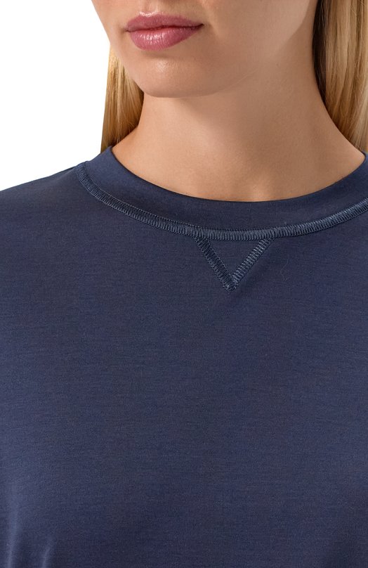 Футболка из шелка и хлопка MVST M25.2MW.H403/SC00 Синий  M25.2MW.H403/SC00 Фото 5