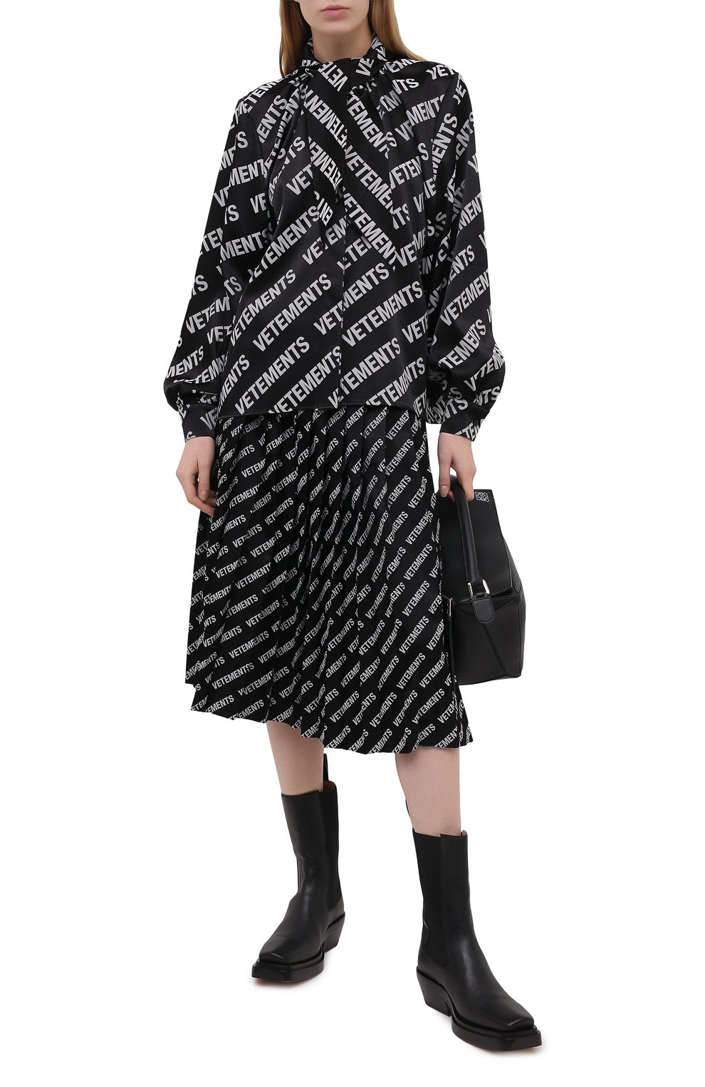 Блузка VETEMENTS, арт. WE51SH700B 2606/BLACK/WHITE, фото 2