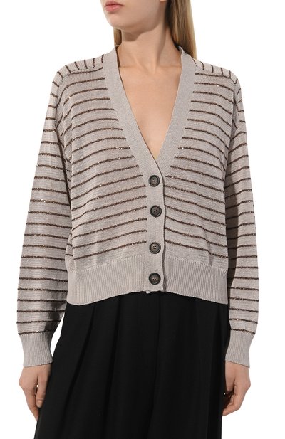 Хлопковый кардиган BRUNELLO CUCINELLI, арт. M7876B1330, фото 3