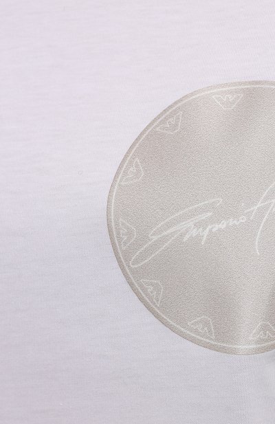 Хлопковая футболка EMPORIO ARMANI белого цвета по цене 11600 руб., арт. 6K2T7X/2J95Z, фото 5 Хлопковая футболка EMPORIO ARMANI, арт. 6K2T7X/2J95Z, фото 5