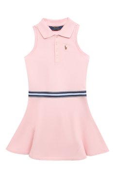 Детское хлопковое платье POLO RALPH LAUREN розового цвета, арт. 312862342 | Фото 1 (Материал внешний: Хлопок; Девочки Кросс-КТ: Платье-одежда; Случай: Повседневный; Материал сплава: Проставлено; Драгоценные камни: Проставлено; Рукава: Без рукавов; Ростовка одежда: 5 лет | 110 см, 6 лет | 116 см)