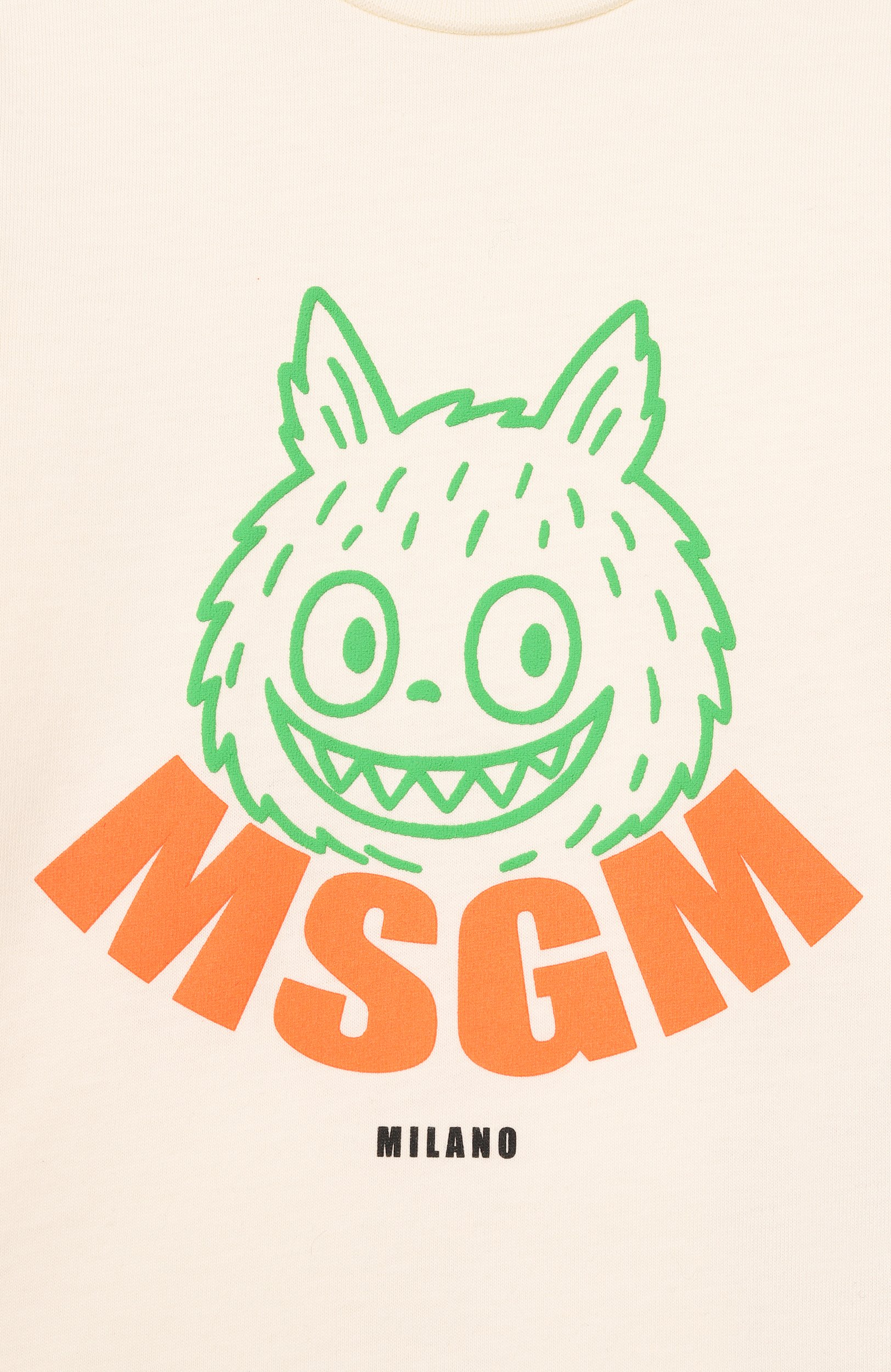 Хлопковый лонгслив MSGM KIDS, арт. F6MSNBTH335, фото 3