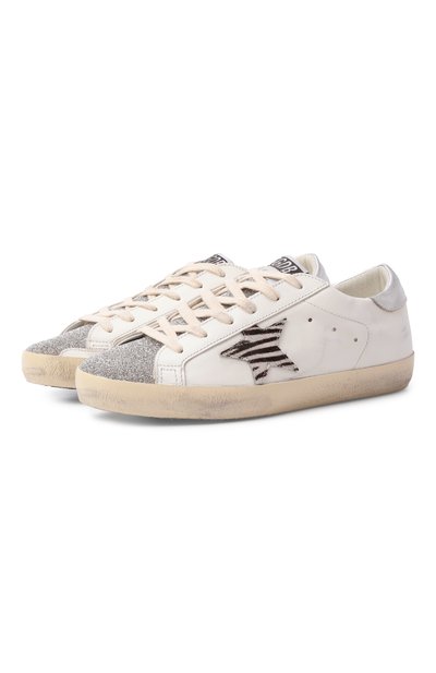 Женские комбинированные кеды super-star GOLDEN GOOSE DELUXE BRAND, арт. GWF00101.F004661