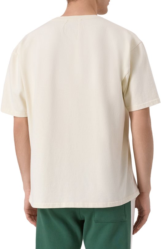 Хлопковая футболка Rhude RHSS25TT08012 Кремовый  RHSS25TT08012 Фото 4