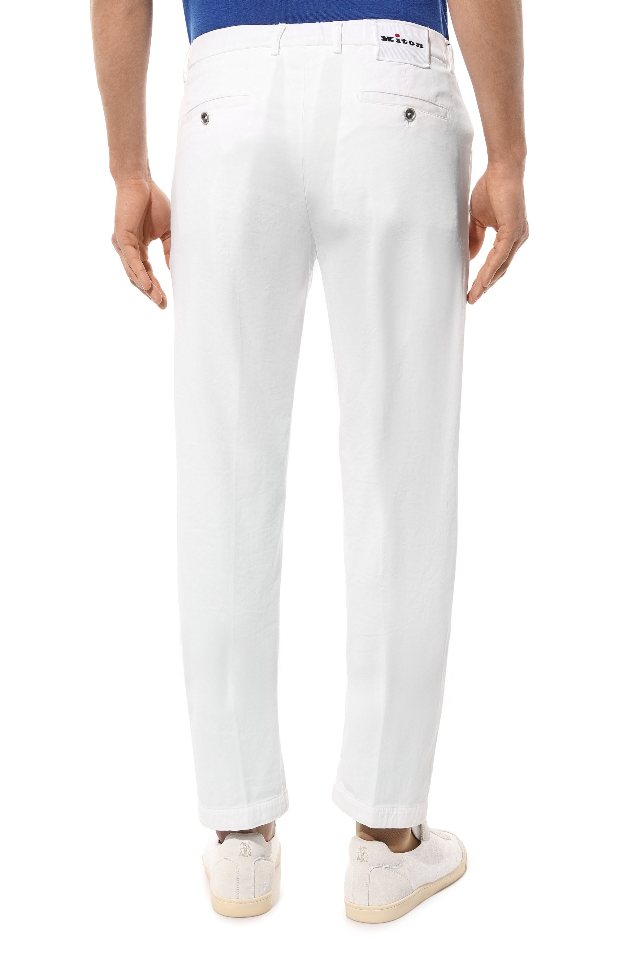 Брюки из хлопка и шелка KITON, арт. UFPPEK0606D, фото 4