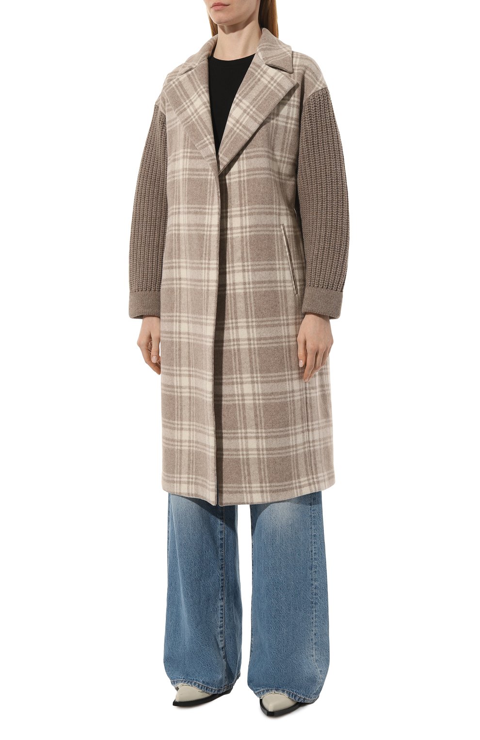 Пальто из шерсти и кашемира MANZONI24, арт. 23M523-DB4X, фото 3