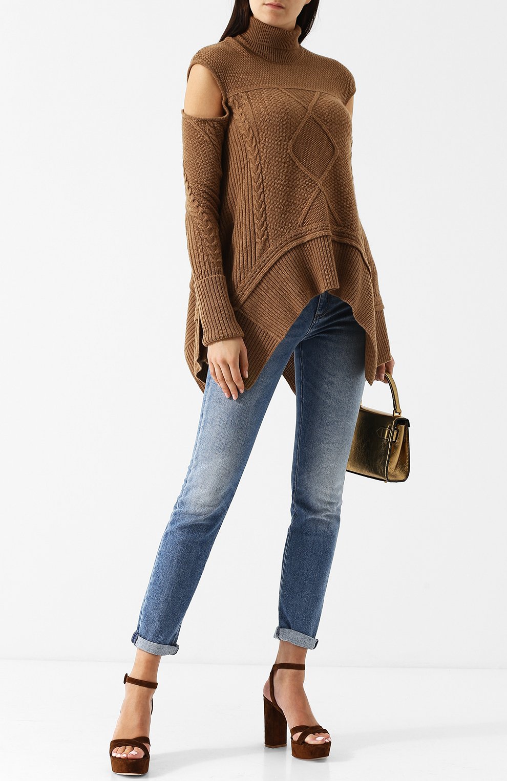 Джинсы прямого кроя с потертостями ROBERTO CAVALLI, арт. HQJ232/DS003, фото 2