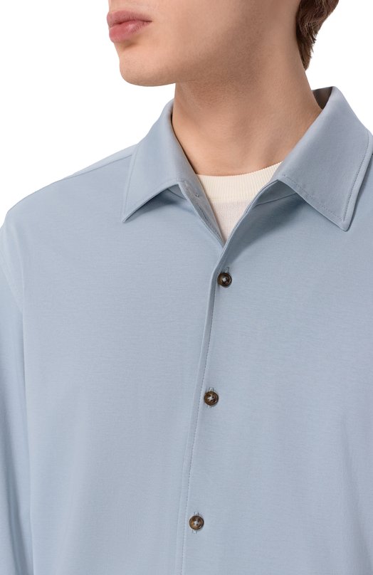 Хлопковая рубашка 12 STOREEZ 136297 Синий  136297 Фото 5