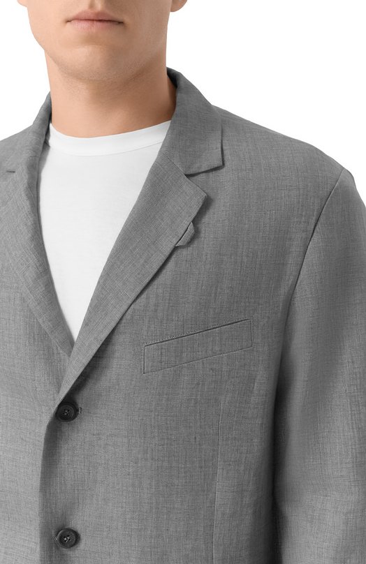 Льняной пиджак Hannes Roether SCHU22MANN.619 Серый  SCHU22MANN.619 Фото 5