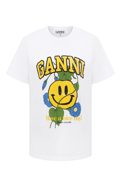 Хлопковая футболка GANNI, арт. T2749, фото 1
