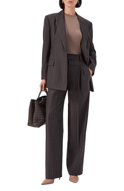Шерстяные брюки Brunello Cucinelli MP146P8759 Коричневый  MP146P8759 Фото 2