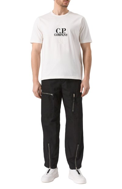 Брюки из хлопка и льна C.P. COMPANY, арт. 18CMPA104A006273G, фото 2