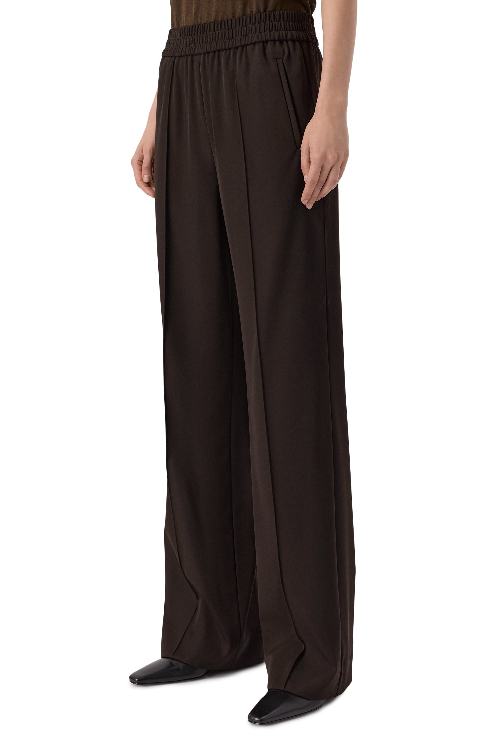 Шерстяные брюки DOLCE & GABBANA коричневого цвета по цене 99500 руб., арт. FTC6ZT/FU20W, фото 3 Шерстяные брюки DOLCE & GABBANA, арт. FTC6ZT/FU20W, фото 3