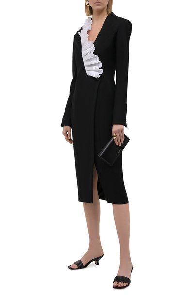 Платье из шерсти и шелка TEGIN черного цвета по цене 98000 руб., арт. SD2144, фото 2 Платье из шерсти и шелка TEGIN, арт. SD2144, фото 2