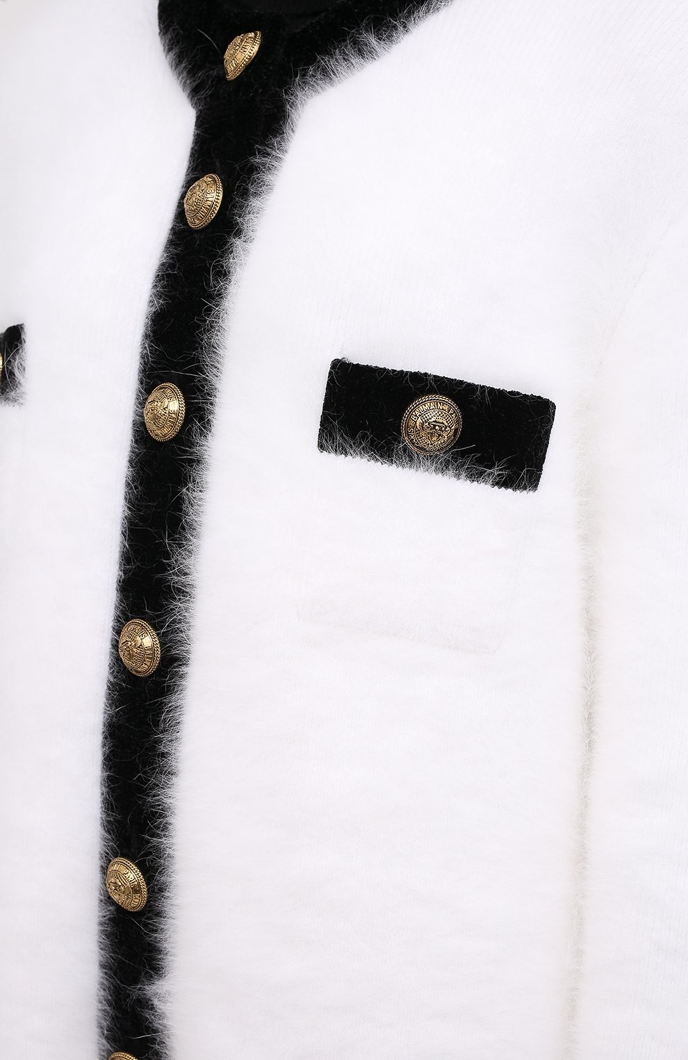Кардиган из шерсти и вискозы BALMAIN белого цвета по цене 358000 руб., арт. UF13493/K141, фото 5 Кардиган из шерсти и вискозы BALMAIN, арт. UF13493/K141, фото 5