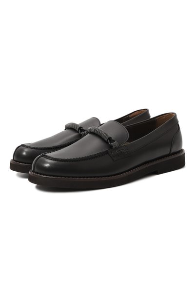 Кожаные лоферы BRUNELLO CUCINELLI, арт. BZRAP1G239