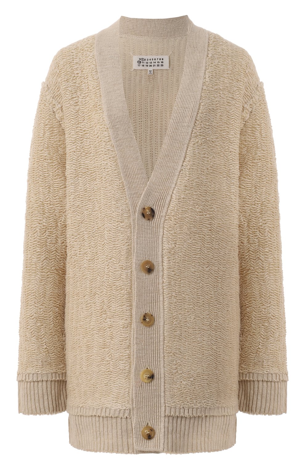 Кардиган MAISON MARGIELA бежевого цвета по цене 299500 руб., арт. S51HP0002/S18198, фото 1 Кардиган MAISON MARGIELA, арт. S51HP0002/S18198, фото 1