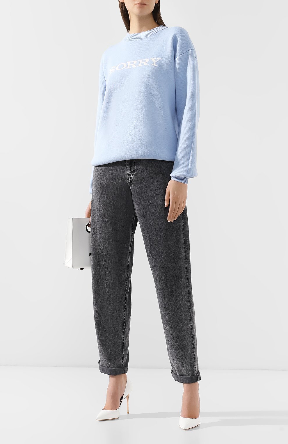 Джинсы ISABEL MARANT серого цвета по цене 26550 руб., арт. PA1199-19E010I/LEX, фото 2 Джинсы ISABEL MARANT, арт. PA1199-19E010I/LEX, фото 2