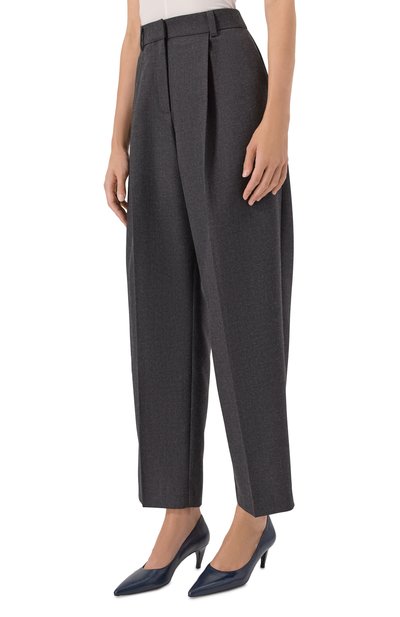 Шерстяные брюки LESYANEBO серого цвета по цене 42000 руб., арт. LN07H-1126_TES, фото 3 Шерстяные брюки LESYANEBO, арт. LN07H-1126_TES, фото 3