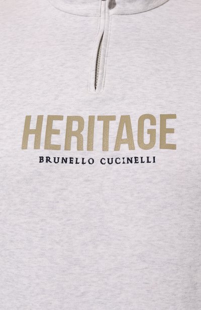 Хлопковый свитшот BRUNELLO CUCINELLI, арт. MW8369034G, фото 5