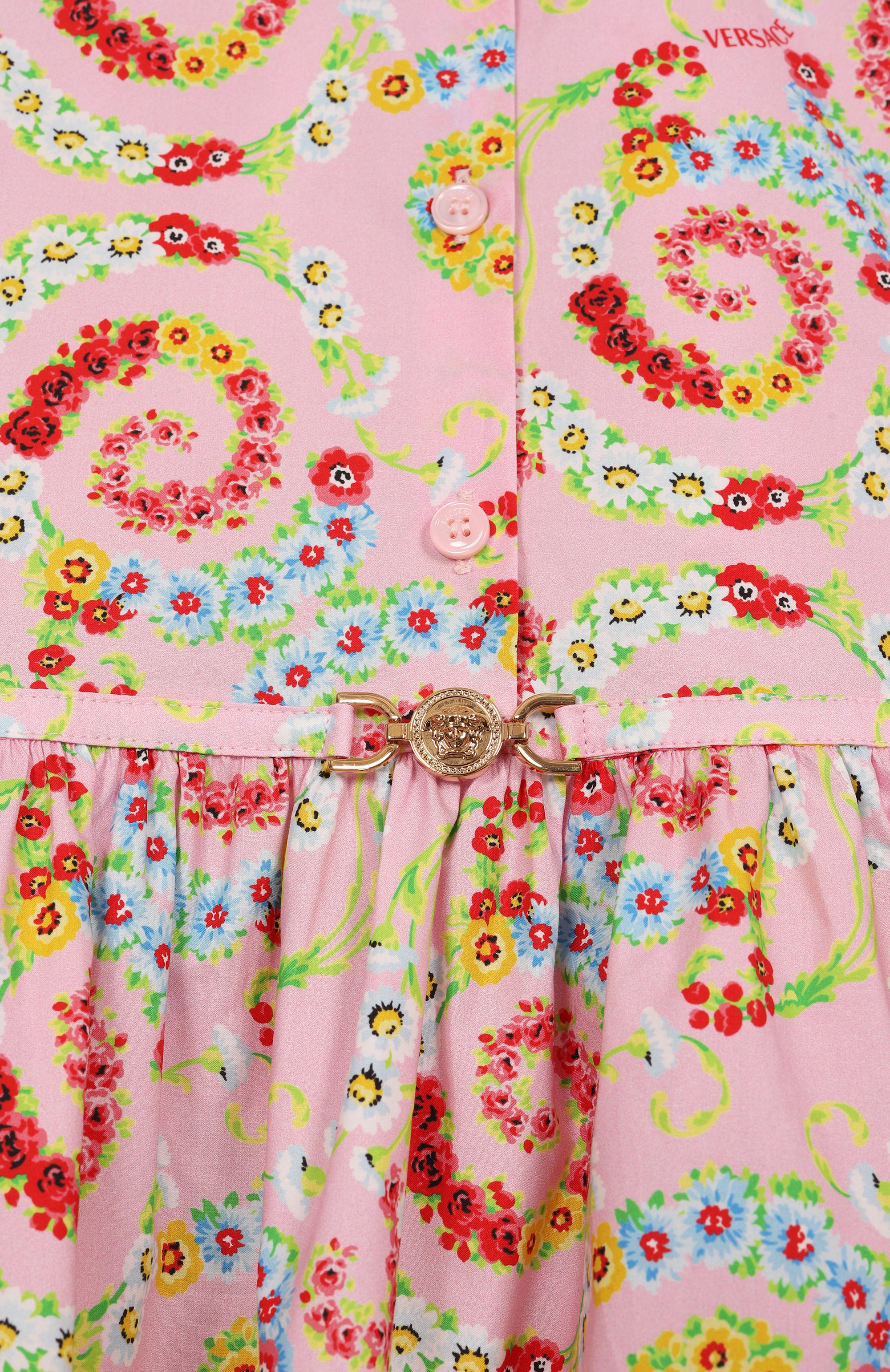 Хлопковое платье-рубашка VERSACE, арт. 1018142/1A13110/8A-14A, фото 3