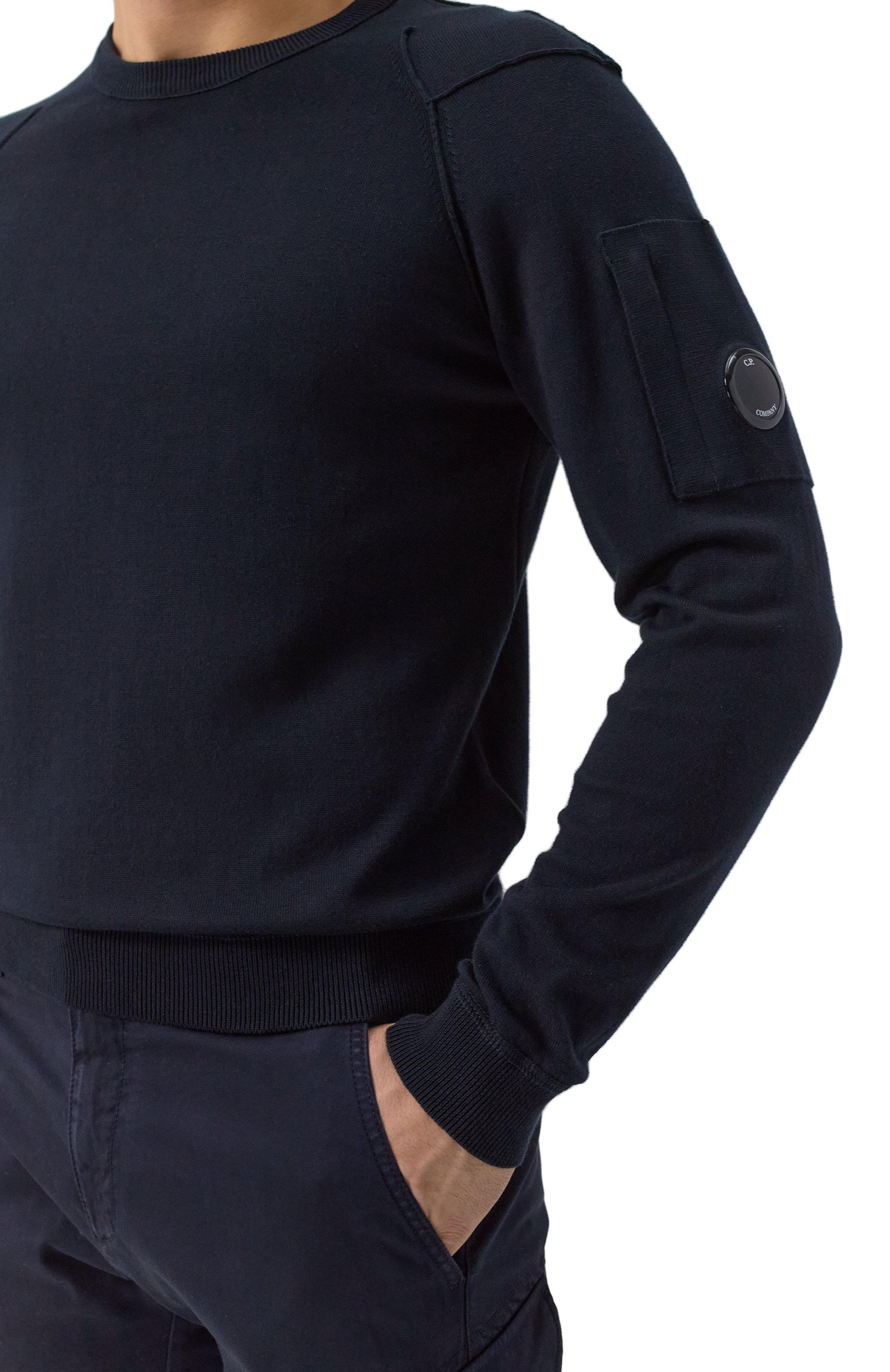 Хлопковый джемпер C.P. COMPANY, арт. 18CMKN026A004037A, фото 5