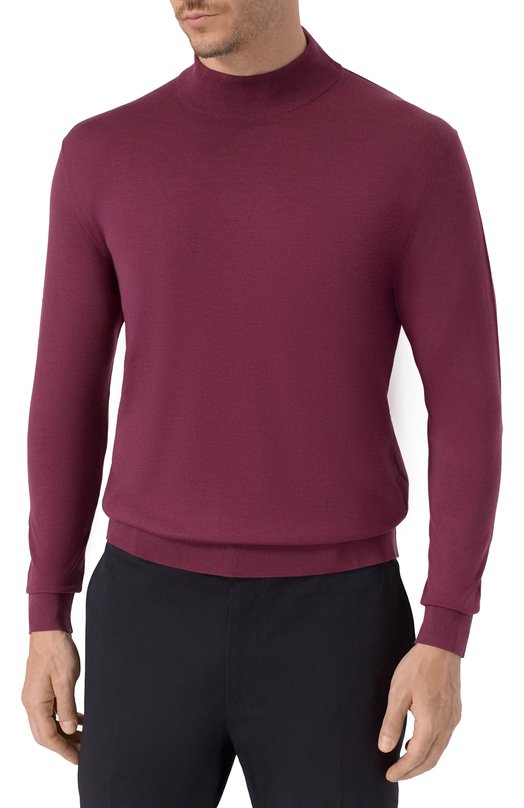 Шерстяная водолазка Kiton UMK0897K340 Бордовый  UMK0897K340 Фото 3