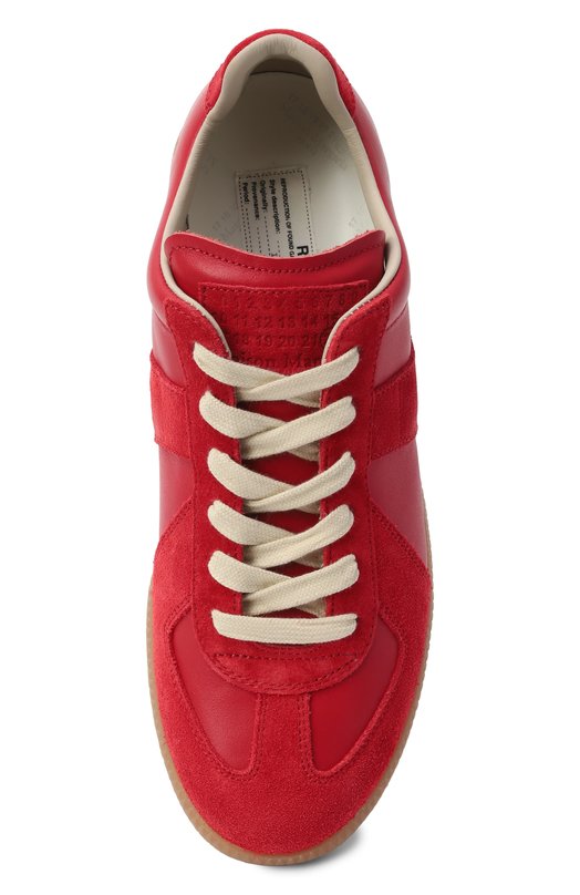 Кожаные кеды Replica Maison Margiela S58WS0109/P1895 Красный  S58WS0109/P1895 Фото 6