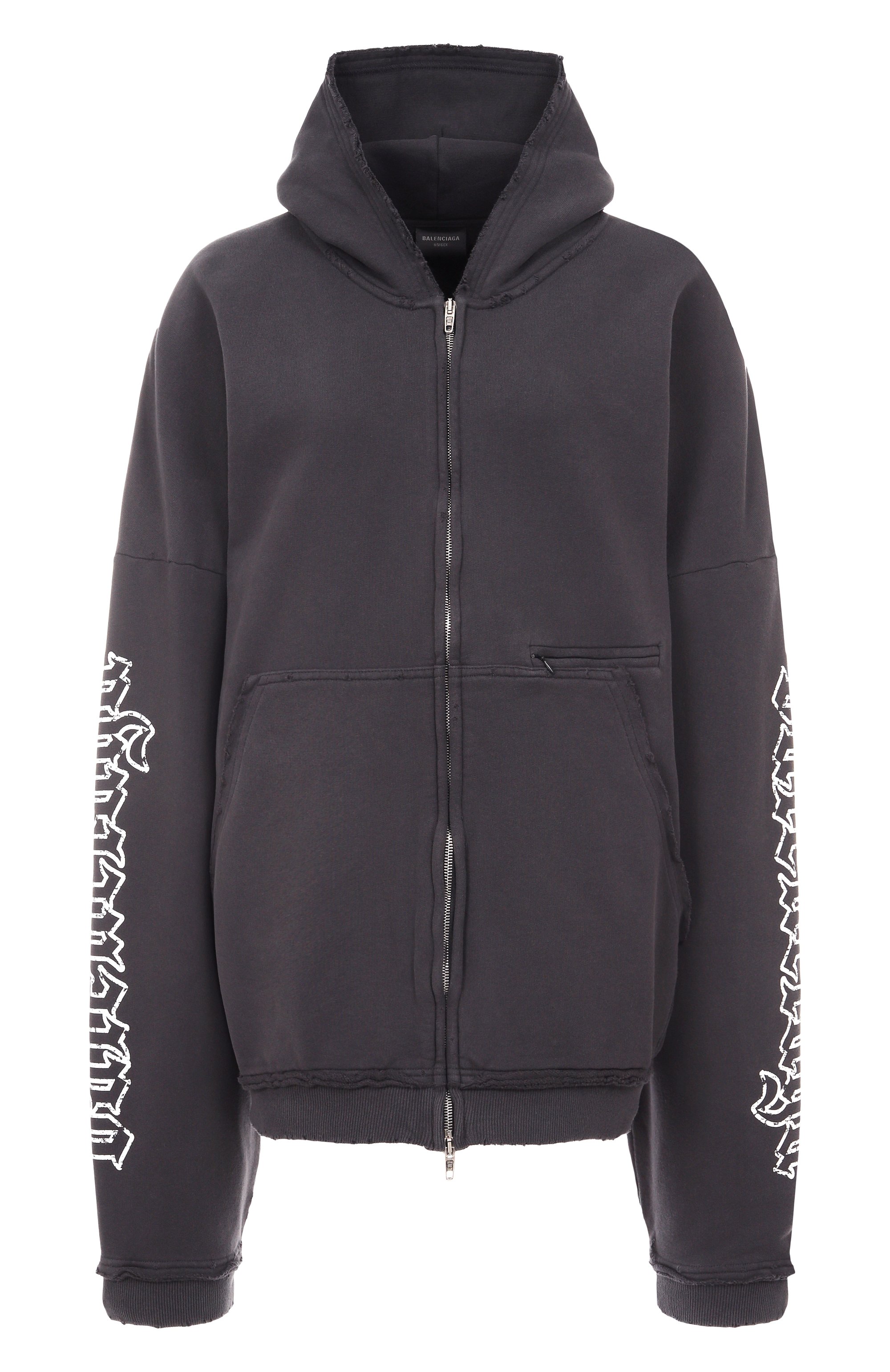 Хлопковая толстовка BALENCIAGA темно-серого цвета по цене 199500 руб., арт. 808227/TSVW5, фото 1 Хлопковая толстовка BALENCIAGA, арт. 808227/TSVW5, фото 1