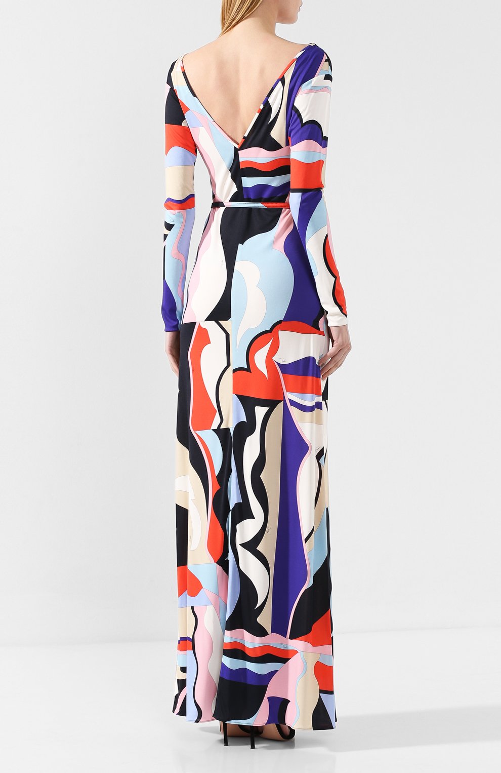 Платье из смеси вискозы и шелка EMILIO PUCCI разноцветного цвета по цене 164000 руб., арт. 9RJI30/9R747, фото 4 Платье из смеси вискозы и шелка EMILIO PUCCI, арт. 9RJI30/9R747, фото 4