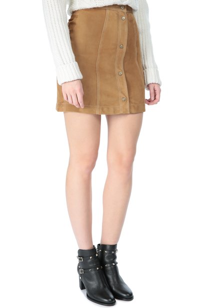 Замшевая мини-юбка на заклепках 7 FOR ALL MANKIND, арт. SY3T500TA, фото 3