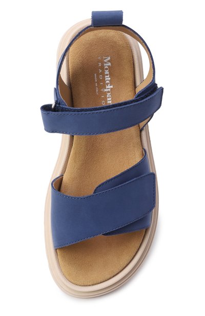 Кожаные сандалии MONTELPARE TRADITION синего цвета по цене 21350 руб., арт. MT16057/VAR2_002, фото 4 Кожаные сандалии MONTELPARE TRADITION, арт. MT16057/VAR2_002, фото 4