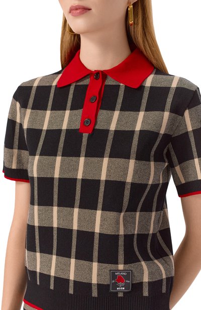 Поло из вискозы MSGM, арт. 3941MDM198/257775, фото 5