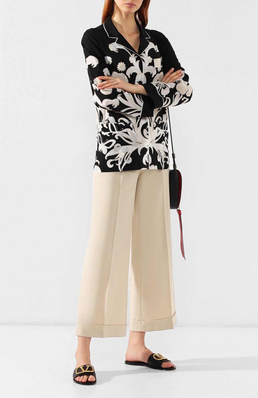 Кожаные шлепанцы go logo VALENTINO, арт. RW0S0M21/HWS, фото 2