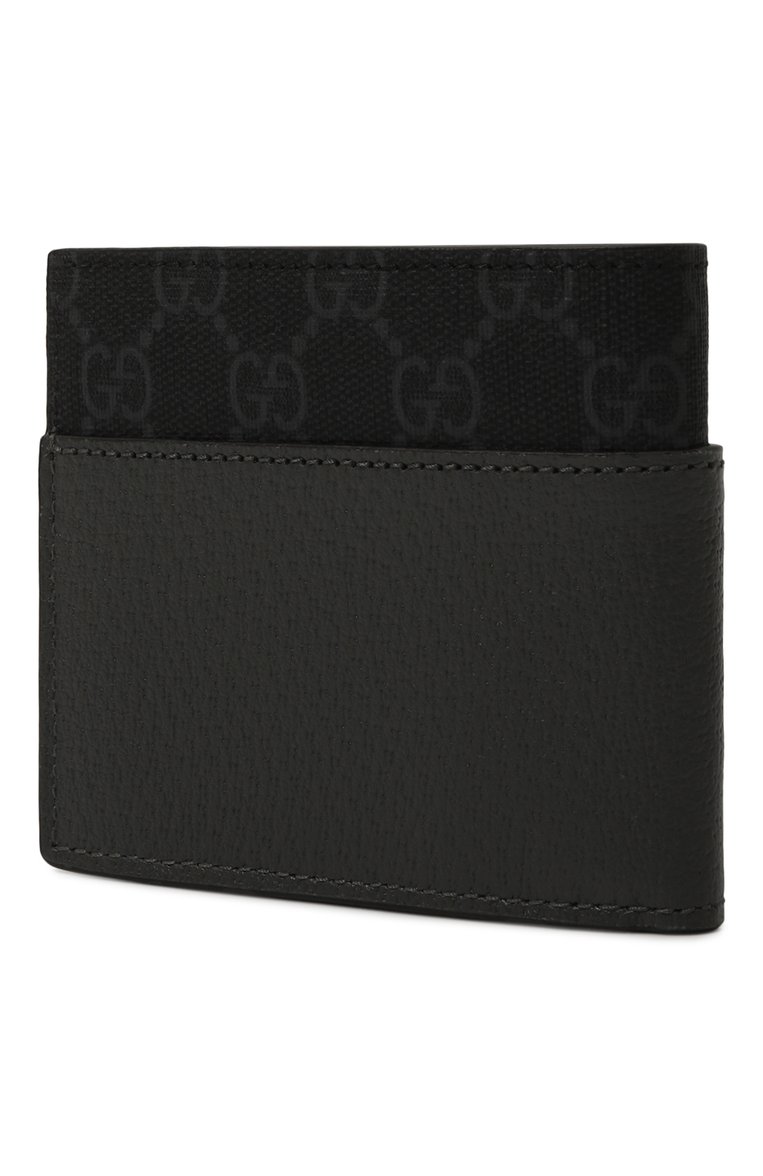 Мужской портмоне GUCCI темно-серого цвета, арт. 701420/K9GSN | Фото 2 (Нос: Не проставлено; Материал сплава: Проставлено; Материал: Экокожа)
