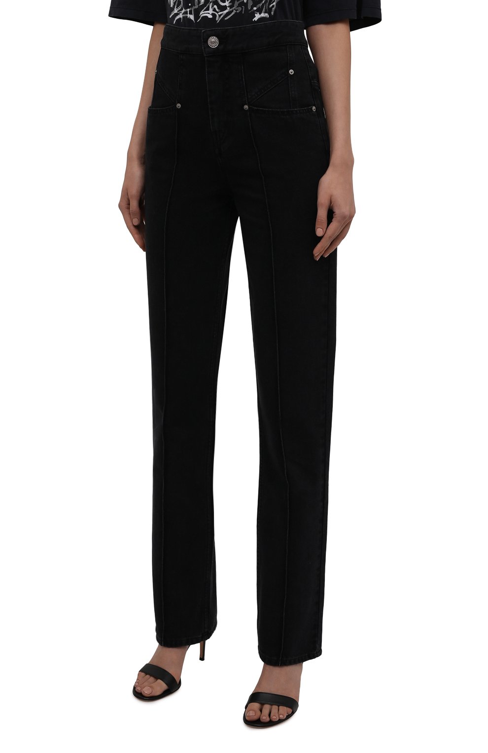 Джинсы ISABEL MARANT черного цвета по цене 49950 руб., арт. PA2042-21H060I/LIR0KAY0, фото 3 Джинсы ISABEL MARANT, арт. PA2042-21H060I/LIR0KAY0, фото 3