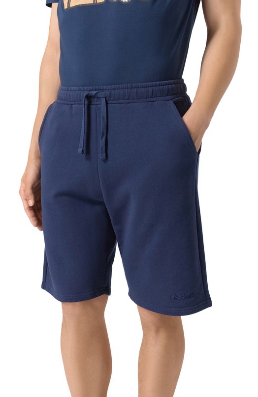 Хлопковые шорты MC2 Saint Barth STBM RANDLE/00134H Синий  STBM RANDLE/00134H Фото 3