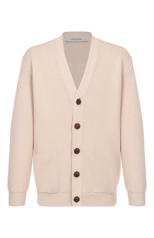 Хлопковый кардиган Golden Goose Deluxe Brand GMP00946.P001972 Бежевый GMP00946.P001972
