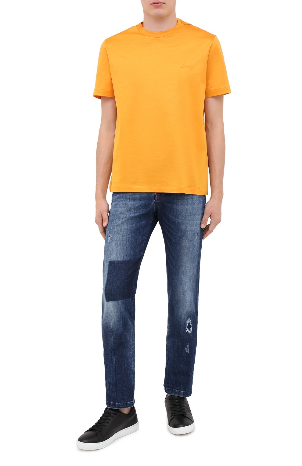 Кожаные кеды KITON, арт. USSK029N00442, фото 2