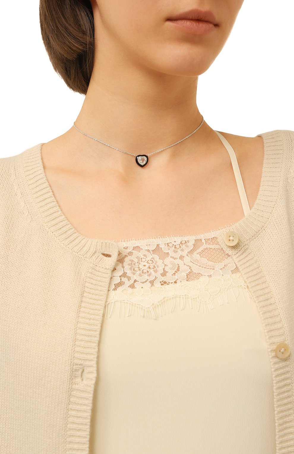 Подвеска с хрусталем и черной эмалью courage MOONKA, арт. crg-nl1-crs, фото 2